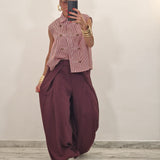 Camicia REBE righe bordeaux