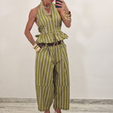 Maglia DOVE righe verde