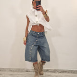 Bermuda in denim BACK