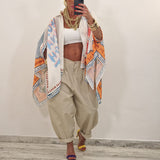 Camicia NADIZ bianco e arancio