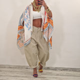 Camicia NADIZ bianco e arancio