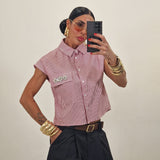 Camicia MIAMI righe rossa