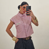 Camicia MIAMI righe rossa