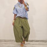 Camicia PALMAS righe celeste