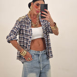 Camicia CELINE quadri blu