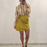 Camicia SOL avorio e senape