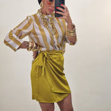 Camicia SOL avorio e senape