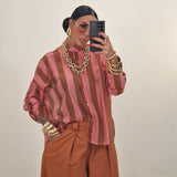Camicia PINK fuxia e marrone