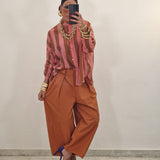 Camicia PINK fuxia e marrone