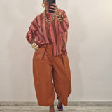 Camicia PINK fuxia e marrone