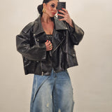 Giubbino in ecopelle DARK nero