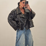 Giubbino in ecopelle DARK nero