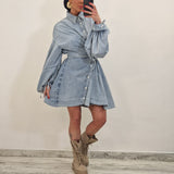 Abito di jeans TRENDY blu chiaro