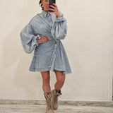 Abito di jeans TRENDY blu chiaro