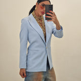 Blazer DESY celeste polvere