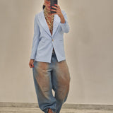 Blazer DESY celeste polvere