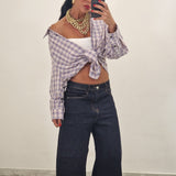 Camicia PILAR quadri glicine
