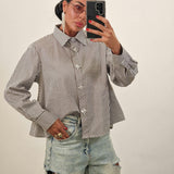 Camicia STELLA righe marrone