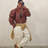 Giubbino in ecopelle QUEEN coccio