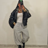 Giubbino in ecopelle NEW YORK nero