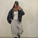Giubbino in ecopelle NEW YORK nero