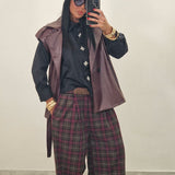 Gilet EMY ecopelle bordeaux