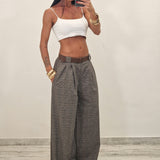 Pantalone BOB  pied de poule grigio