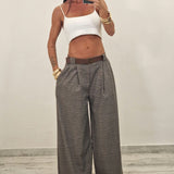 Pantalone BOB  pied de poule grigio