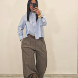 Pantalone BOB  pied de poule grigio