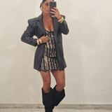 Jacket AMSTERDAM in ecopelle nero
