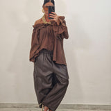 Pantalone in ecopelle LOLA marrone
