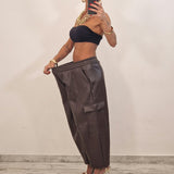 Pantalone in ecopelle LOLA marrone