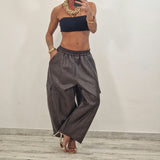 Pantalone in ecopelle LOLA marrone