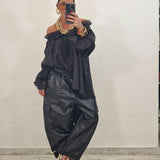 Pantalone in ecopelle LOLA nero