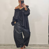 Pantalone in ecopelle LOLA nero