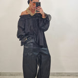 Pantalone in ecopelle LOLA nero