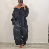 Pantalone in ecopelle LOLA nero
