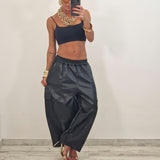 Pantalone in ecopelle LOLA nero
