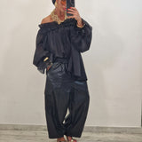 Pantalone in ecopelle LOLA nero