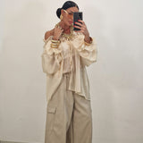 Pantalone in ecopelle LOLA beige