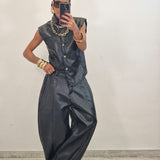 Coordinato in ecopelle KIMBERLY nero