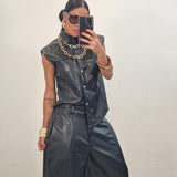 Coordinato in ecopelle KIMBERLY nero