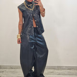 Coordinato in ecopelle KIMBERLY nero