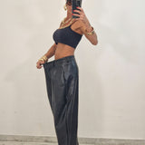 Coordinato in ecopelle KIMBERLY nero