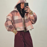 Giubbino ISLY quadri rosa
