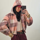 Giubbino ISLY quadri rosa