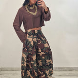 Pantalone JAM camouflage marrone