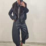 Pantalone in ecopelle STACY nero