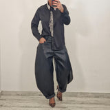 Pantalone in ecopelle STACY nero