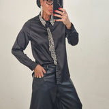 Pantalone in ecopelle STACY nero